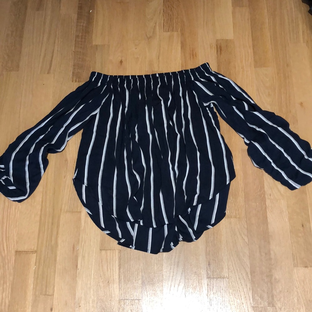 Off the shoulder faithful shirt